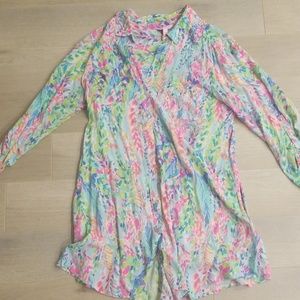 Lilly Pulitzer Natalue shirtdress coverup